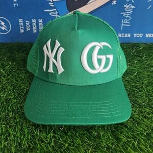 New Bravest Studios New York GG Trucker Snapback Hat Kelly Green White